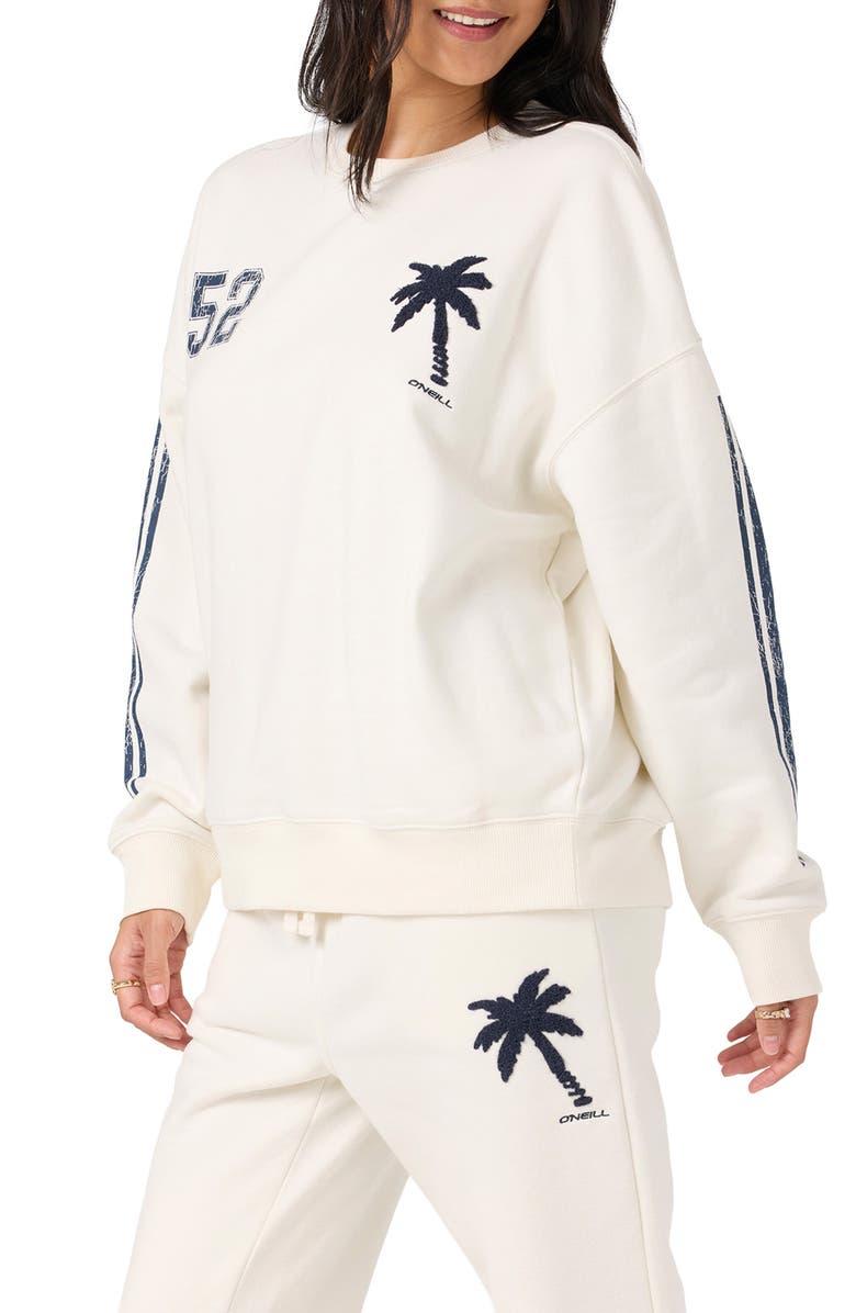 O'Neill Team Graphic Oversized Sweatshirt, Alternate, color, Tofu