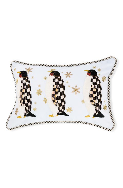 Penguin Parade Throw Pillow