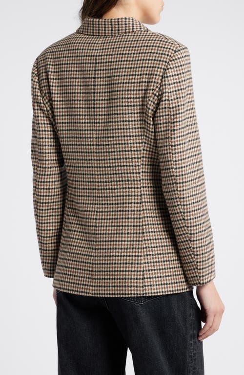 Rag & Bone Drew Houndstooth Blazer In Tan Multi
