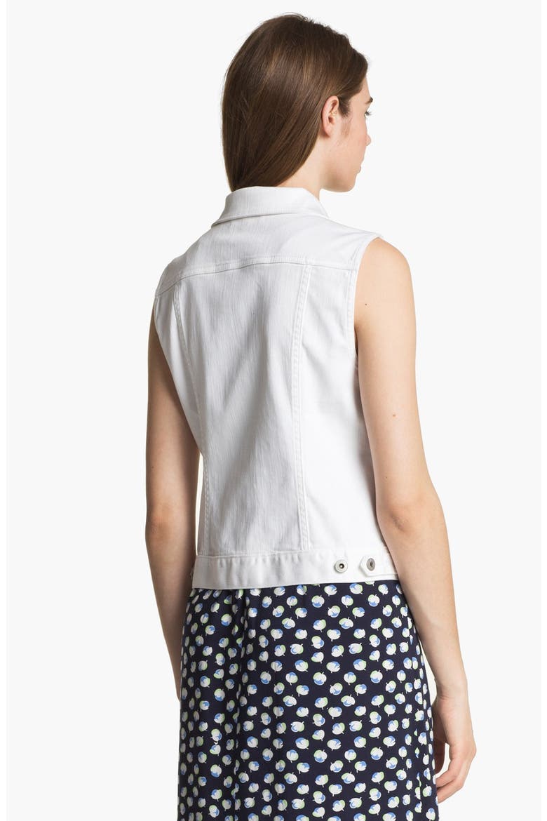 White Denim Vest, Alternate, color, ULTRA WHITE