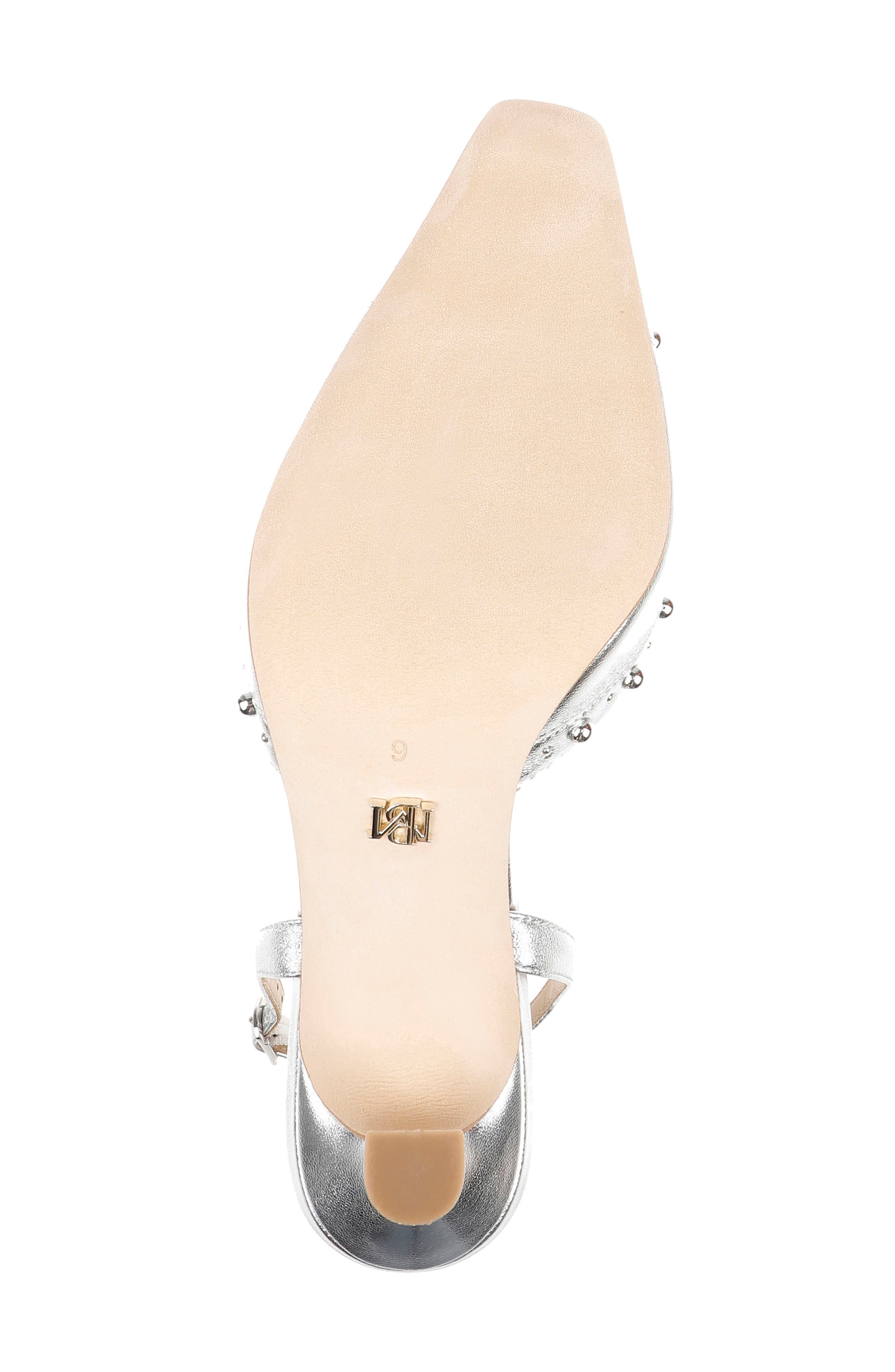 Badgley Mischka Collection Gizelle Slingback Pump, Alternate, color, Silver Leather