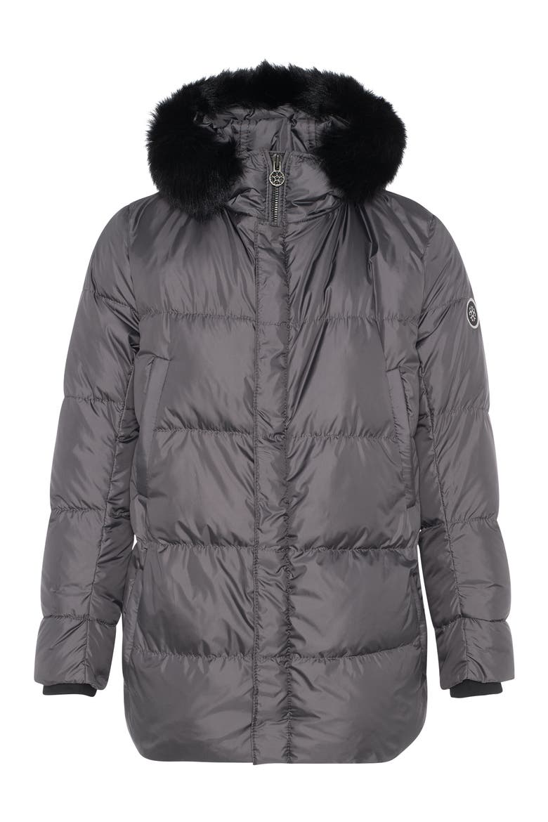 Men's Apres-Ski Parka, Detachable Toscana Lamb Hood Trim, Alternate, color, Anthracite/Black