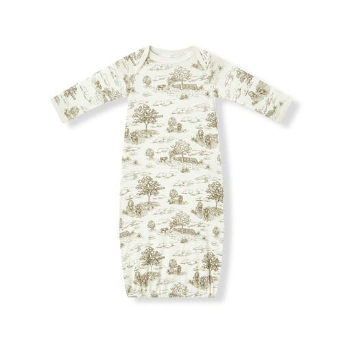 Milkbarn Luxe Stretch Newborn Gown And Hat Set