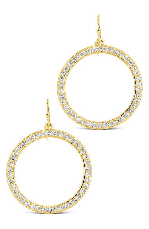 Sterling Forever Della Cubic Zirconia Circle Drop Earrings In Gold