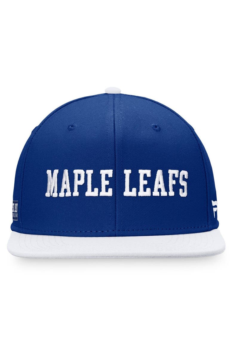 Men's Fanatics Branded Blue/White Toronto Maple Leafs Iconic Color Blocked Snapback Hat, Alternate, color, Blue