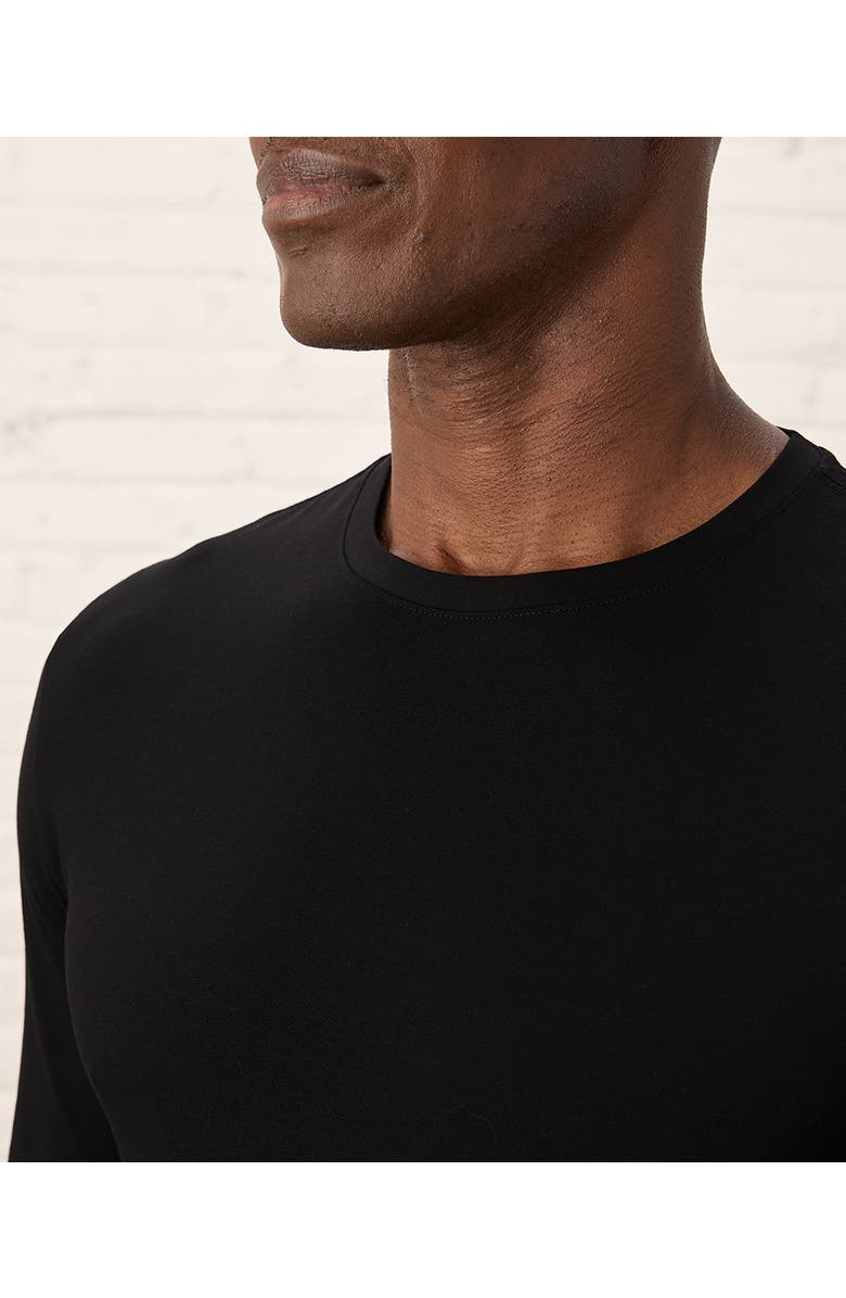 Pact Luxe Essential Slim Long Sleeve Tee Made With Organic Cotton, Alternate, color, Black