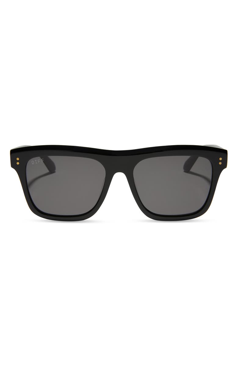 DIFF Sammy 54mm Polarized Square Sunglasses, Main, color, Black
