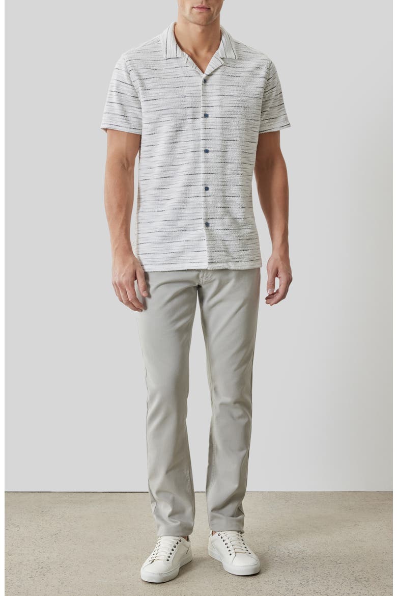 Sage Short Sleeve Button-Up Shirt, Alternate, color, SWAN
