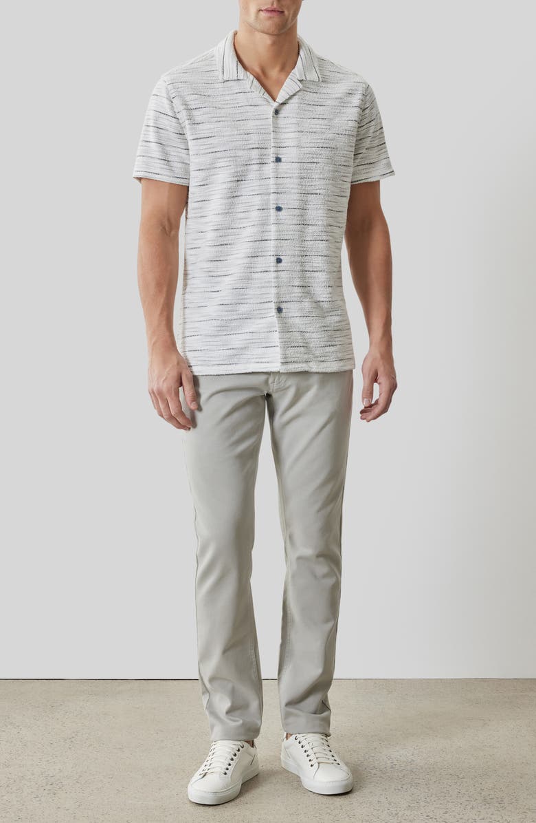 Robert Barakett Sage Short Sleeve Button-Up Shirt, Alternate, color, Swan