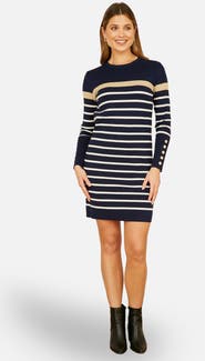 Yumi Striped Knitted Dress