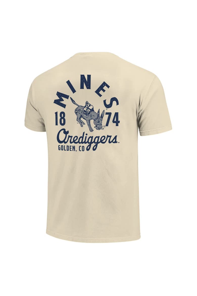 Men's Cream Colorado School of Mines Orediggers Comfort Colors Mascot Overlay T-Shirt, Alternate, color, Cream