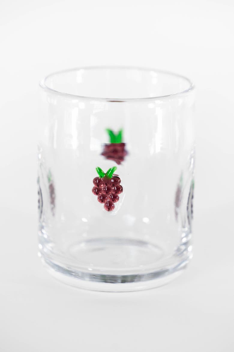 Assorted Fruits Icon Glasses, Set of 4, Alternate, color, Multi