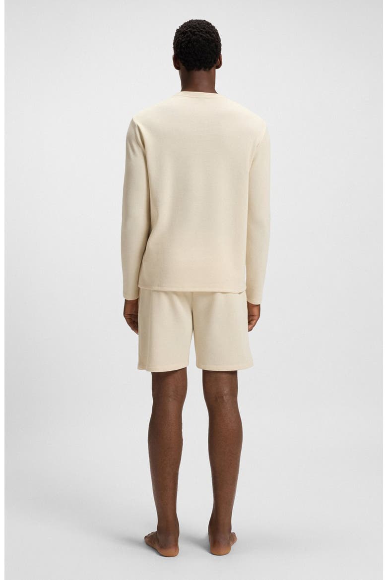 Waffle Knit Long Sleeve Lounge T-Shirt, Alternate, color, IVORY