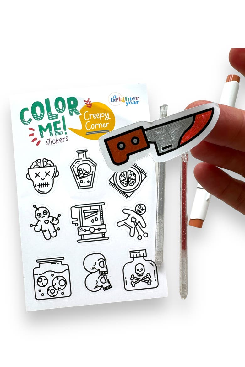 Color Your Own Sticker Pages, Alternate, color, Halloween