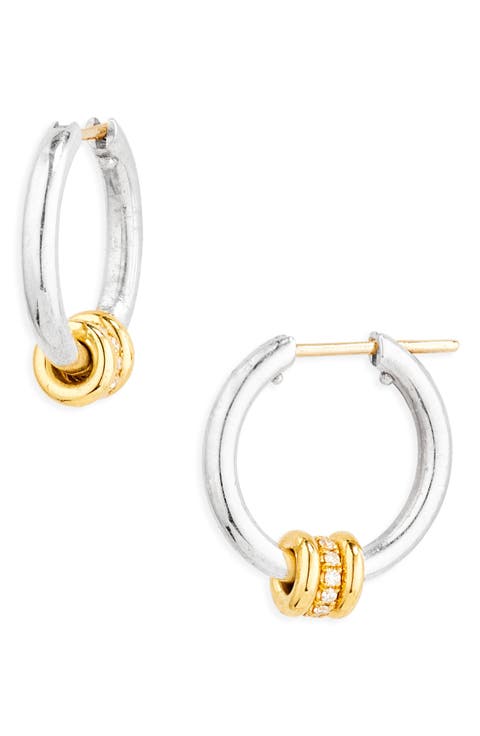Ara Duo Diamond Pavé Hoop Earrings