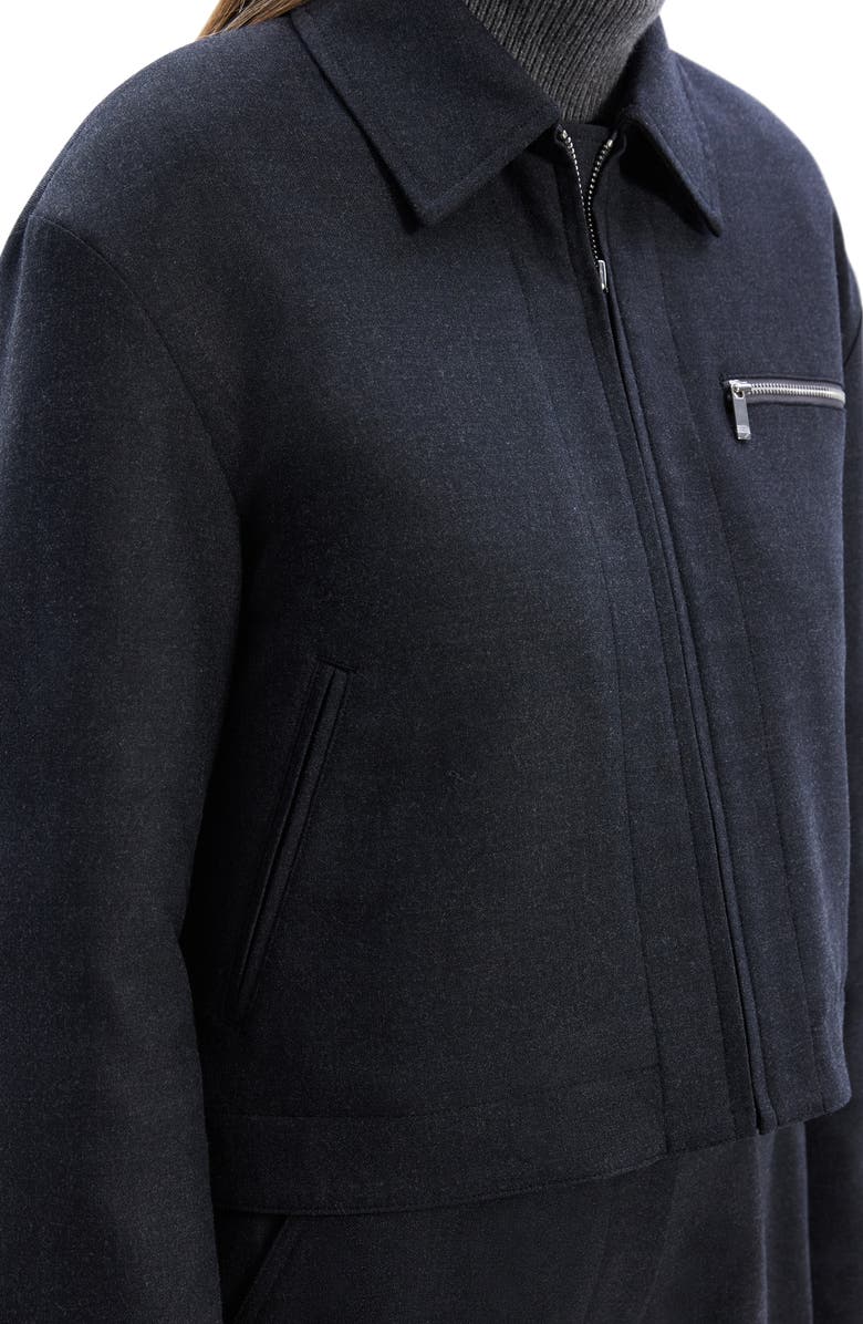 Theory Front Zip Crop Jacket, Alternate, color,