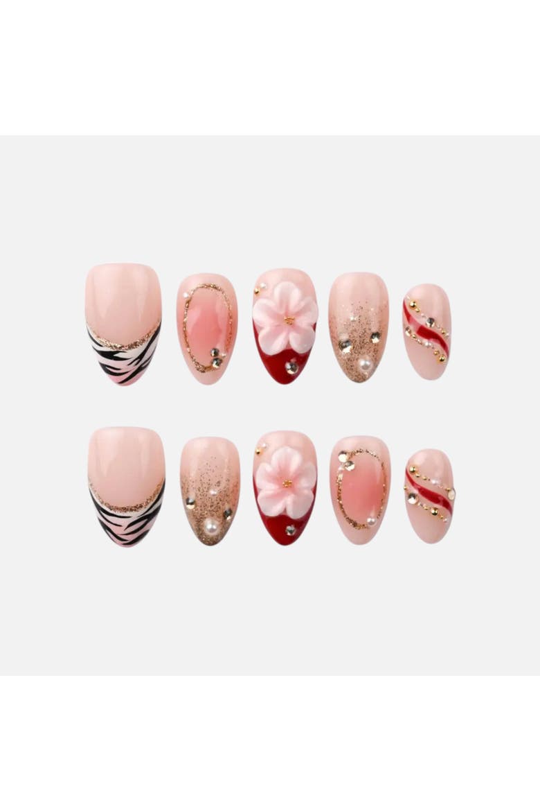 Crimson Charm - Nail Set, Main, color, Red