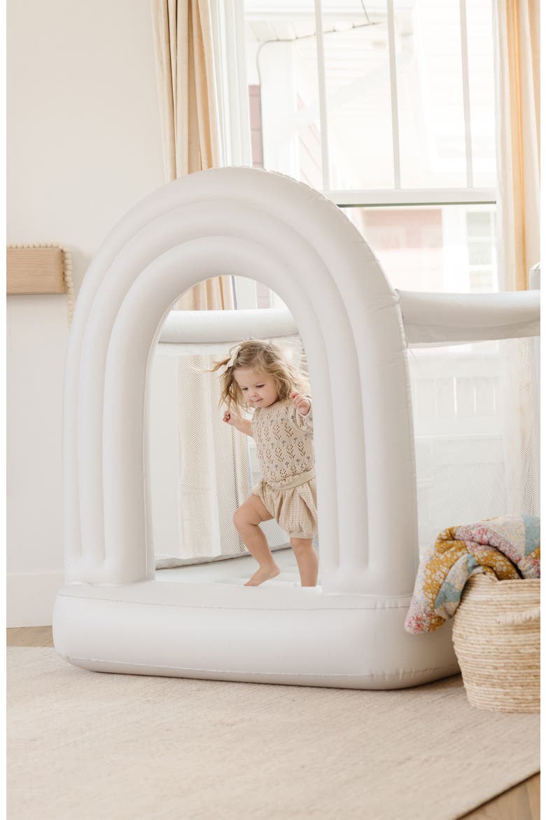 Mini Rainbow Bounce House, Alternate, color, WHITE