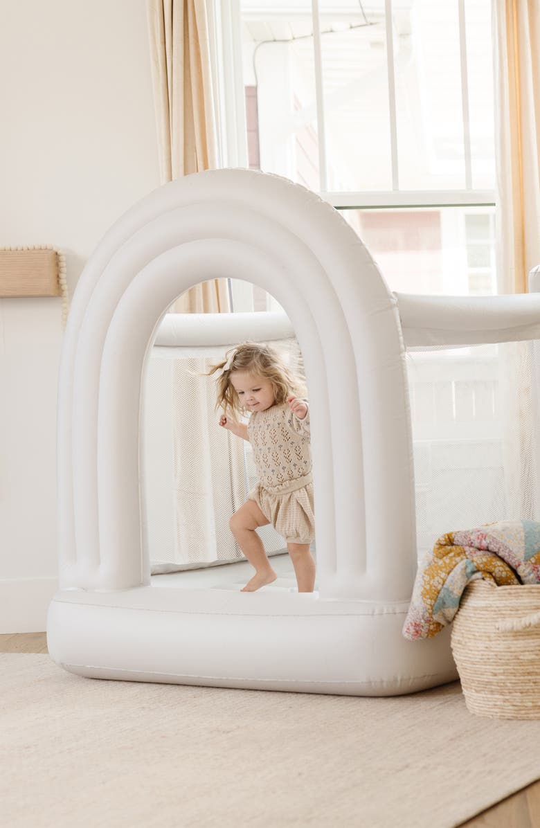 PLAYSMOL Mini Rainbow Bounce House, Alternate, color, White