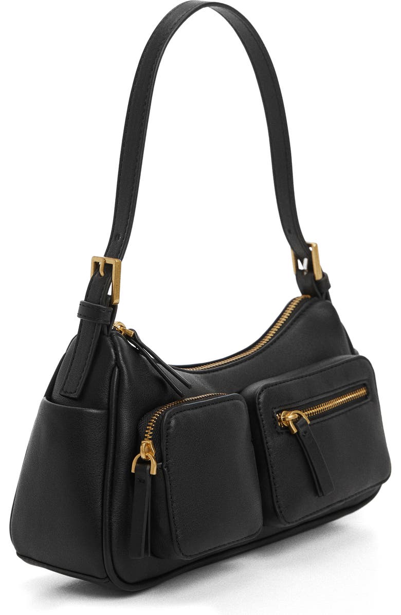 MANGO Faux Leather Shoulder Bag, Main, color,