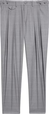 Dolce&Gabbana Cavallo Pleated Plaid Virgin Wool Pants
