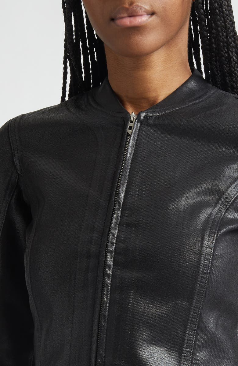 DIESEL<sup>®</sup> De-Gary-D Jogg Coated Denim Crop Jacket, Alternate, color, Black/ Denim