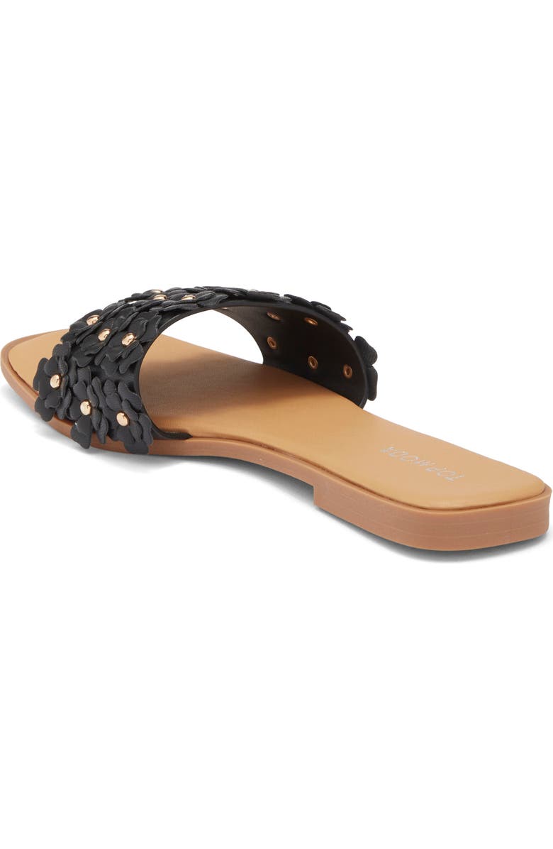TOP MODA Autumn Slide Sandal, Alternate, color, Black Pu