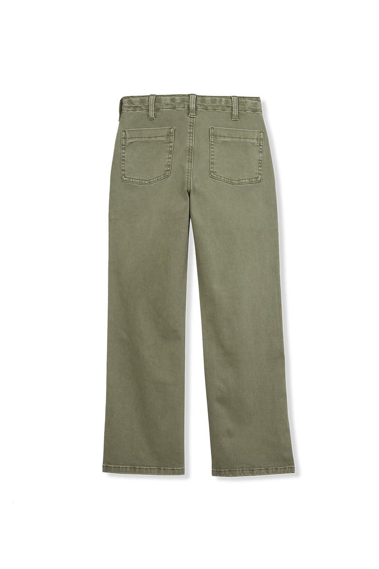 Girls Woven Pull On Utility Cargo Pants, Alternate, color, Lily Pad