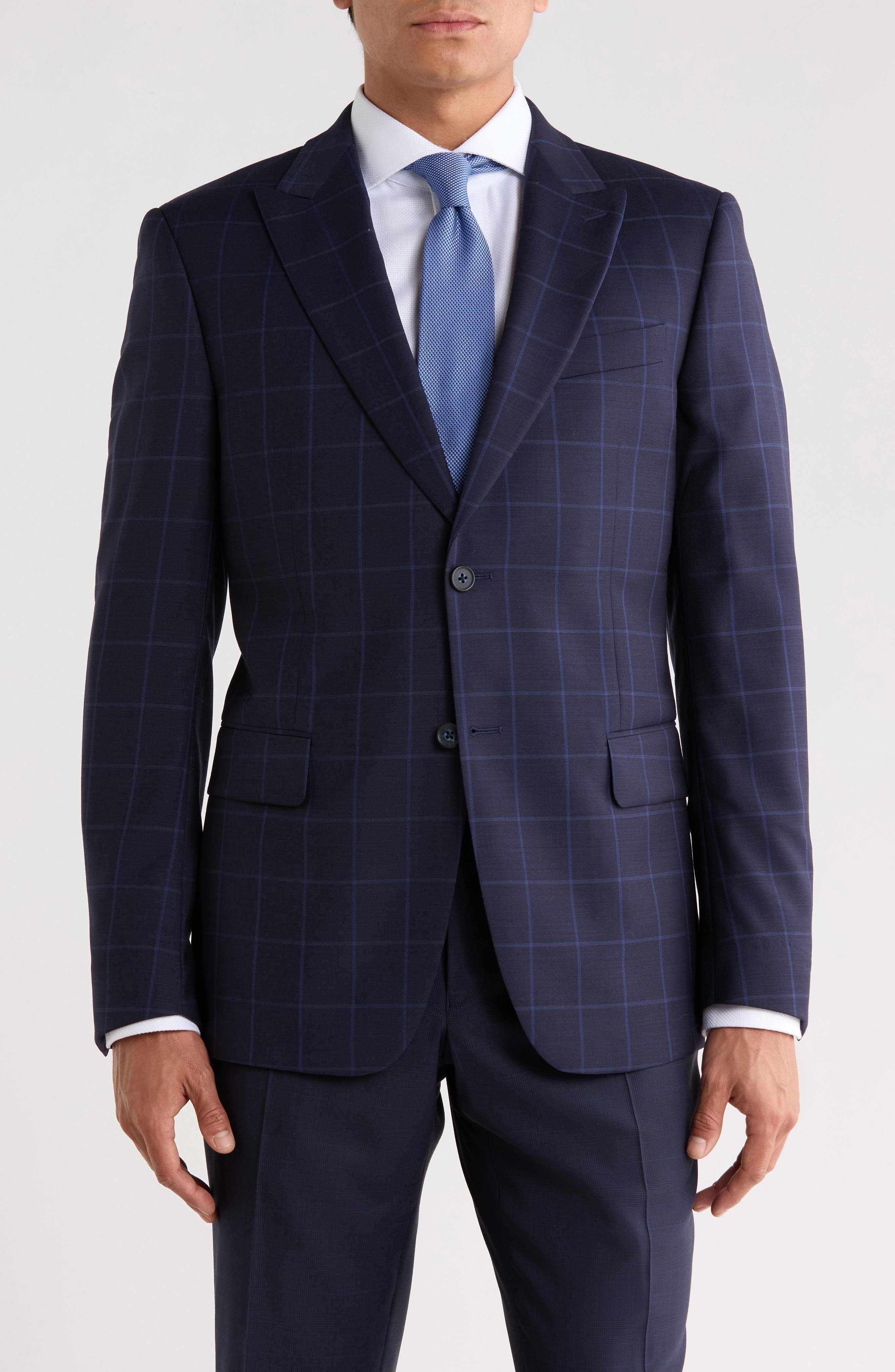 Windowpane Wool Sport Coat