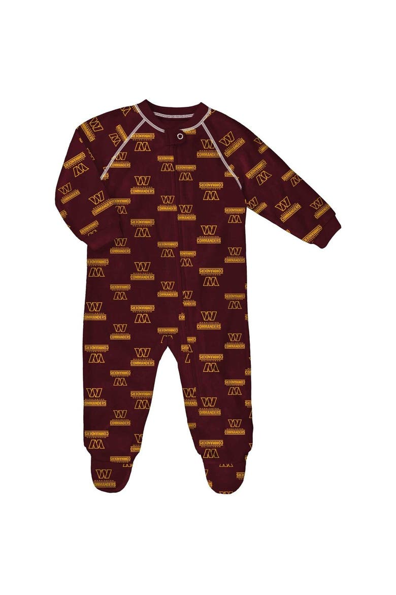 Infant Burgundy Washington Commanders Allover Print Raglan Full-Zip Jumper, Main, color, Burgundy