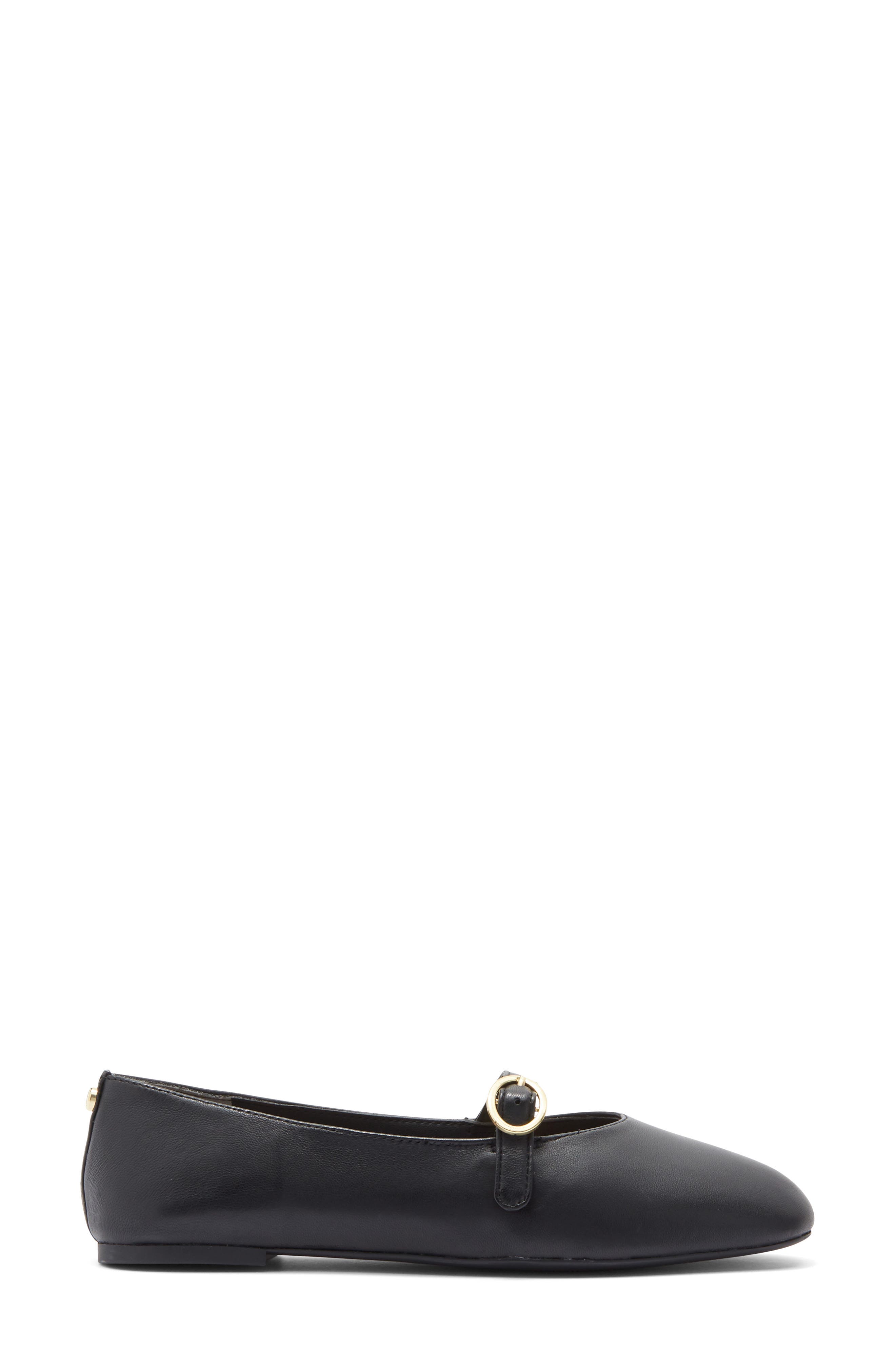 Stuart Weitzman Kyra Mary Jane Flat, Alternate, color, Black