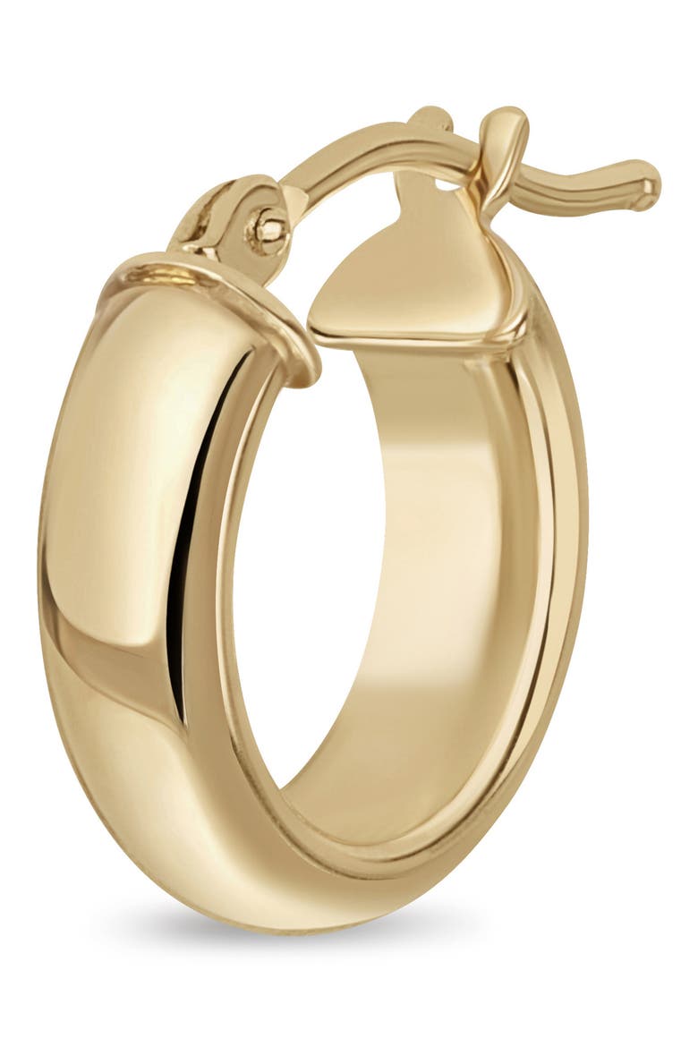 14K Gold Essentials Smooth Hoop Earrings (Online Trunk Show), Alternate, color, 14KY