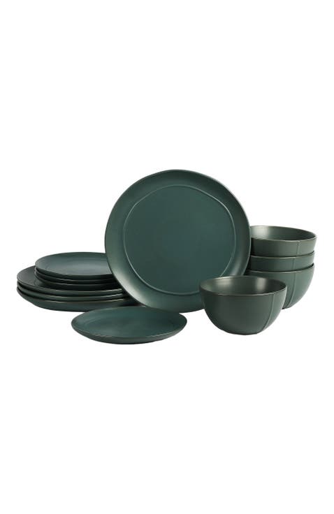 Infinity Stoneware 12-Piece Dinnerware Set