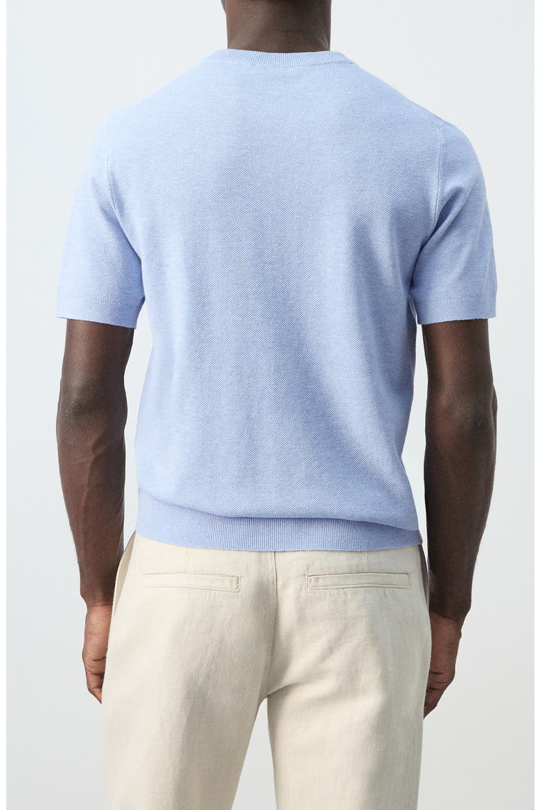Fine Knit T-Shirt, Alternate, color, SKY BLUE