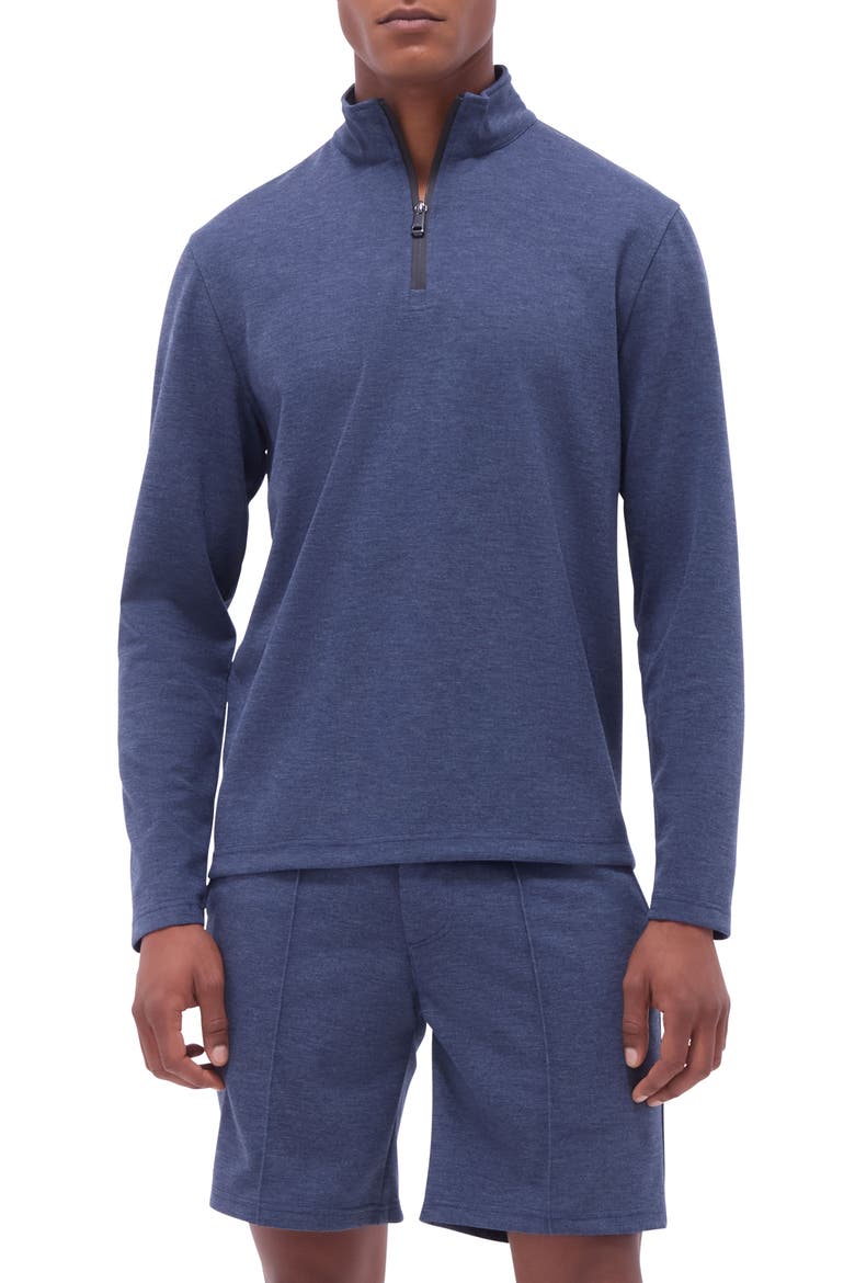 Quarter Zip Performance Pullover, Main, color, NAVY