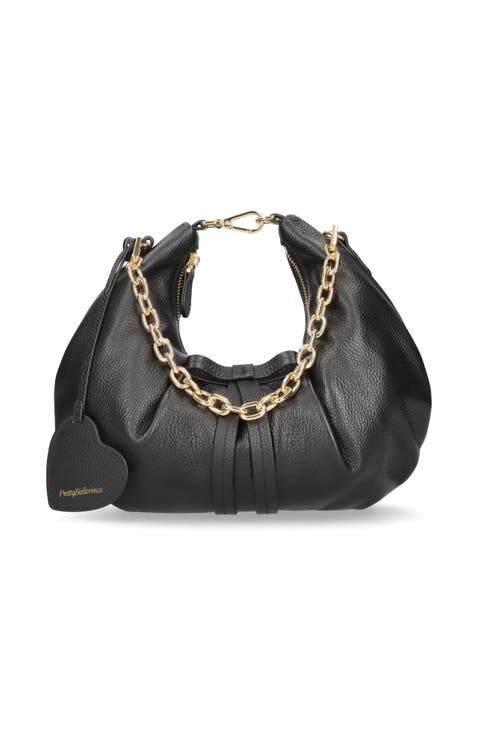 Croissant Bag With Bow And Removable Clip On Cross Body Strap