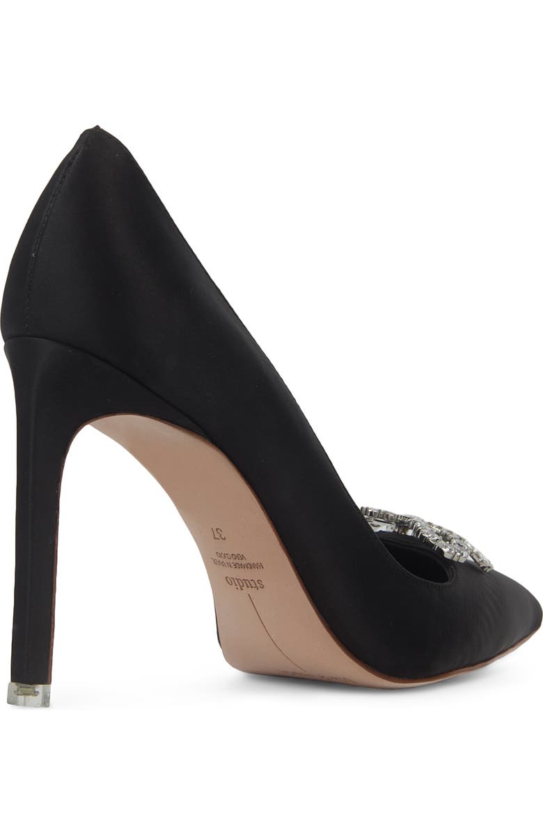 BLACK SUEDE STUDIO Tre Pointed Toe Pump, Alternate, color,