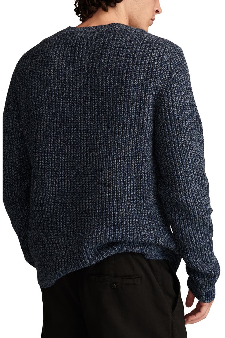 Easy Marl V-Neck Sweater, Alternate, color, DARK DENIM MARL