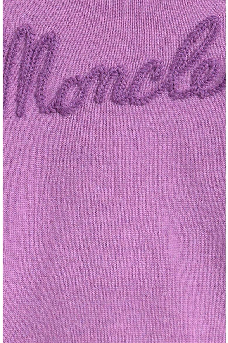 Kids' Embroidered Logo Virgin Wool & Cashmere Sweater, Alternate, color, MAUVE PINK