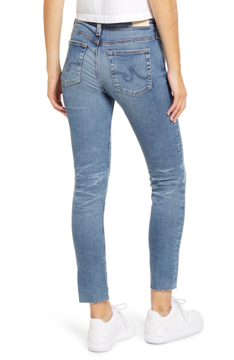 AG The Prima Raw Hem Ankle Skinny Jeans, Alternate, color, 19 Years Topogr