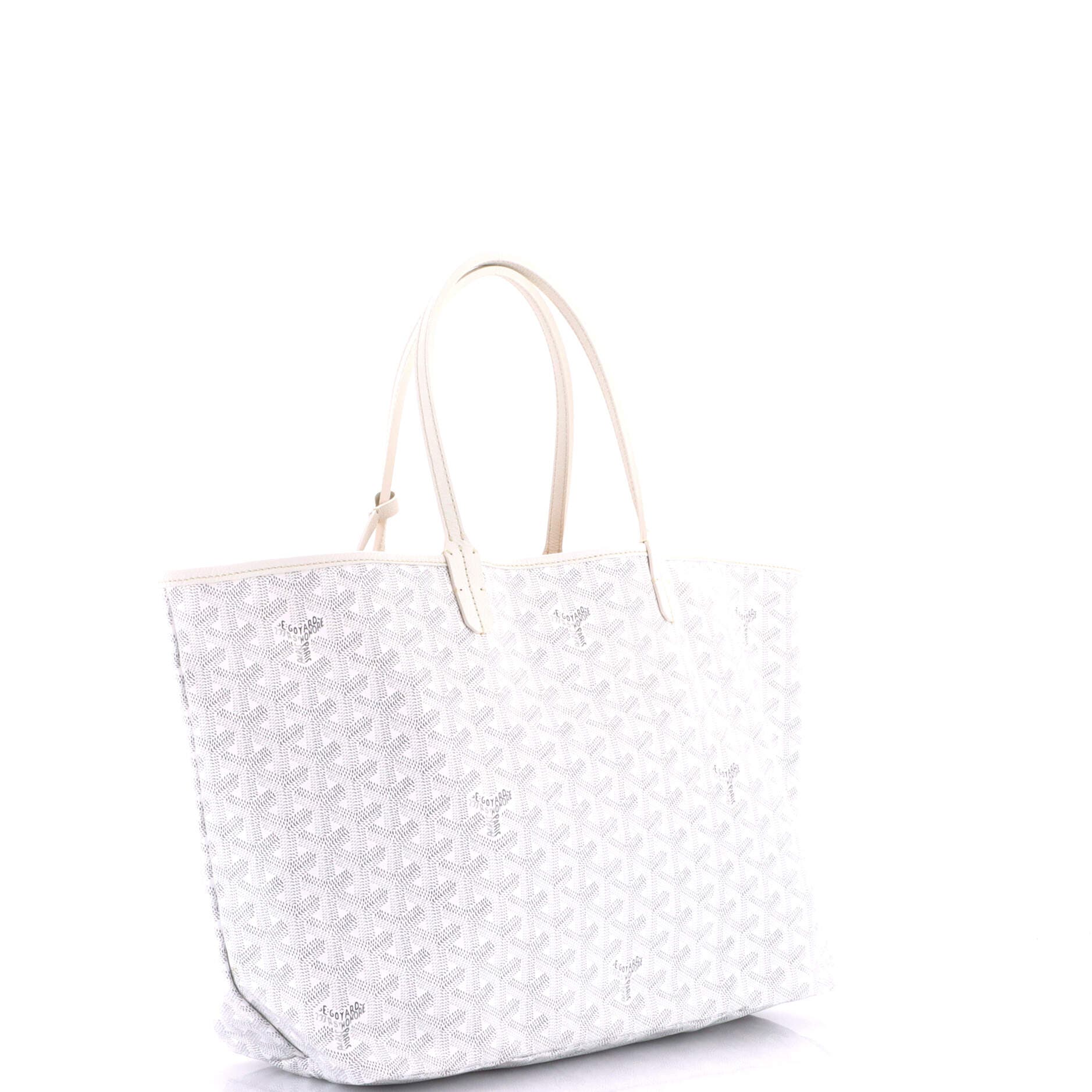 Pre-Owned Goyard Saint Louis Tote Coated Canvas PM, Alternate, color, White