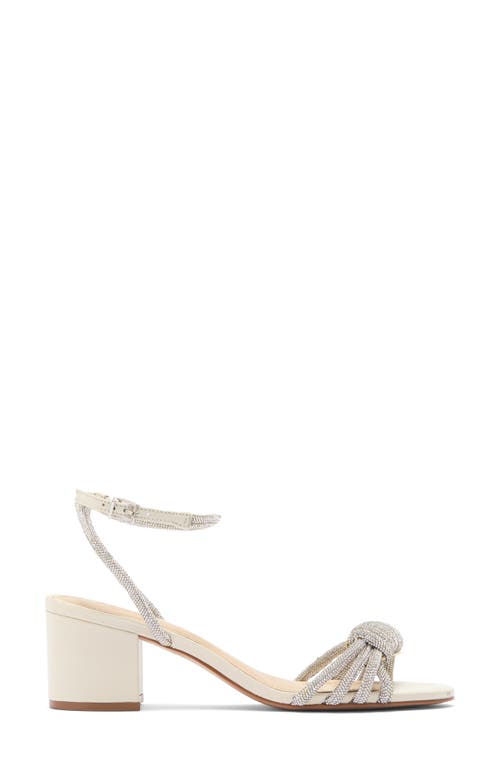 Schutz Jewell Rhinestone Block Heel Ankle Strap Sandal