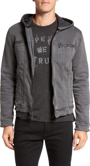 John Varvatos Hooded Denim Jacket Nordstrom