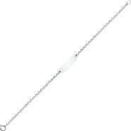 Mignonette Cutout Identity Tag Sterling Silver Bracelet