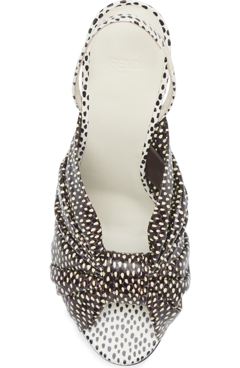 Fendi Arco Slingback Sandal, Alternate, color, White/Black