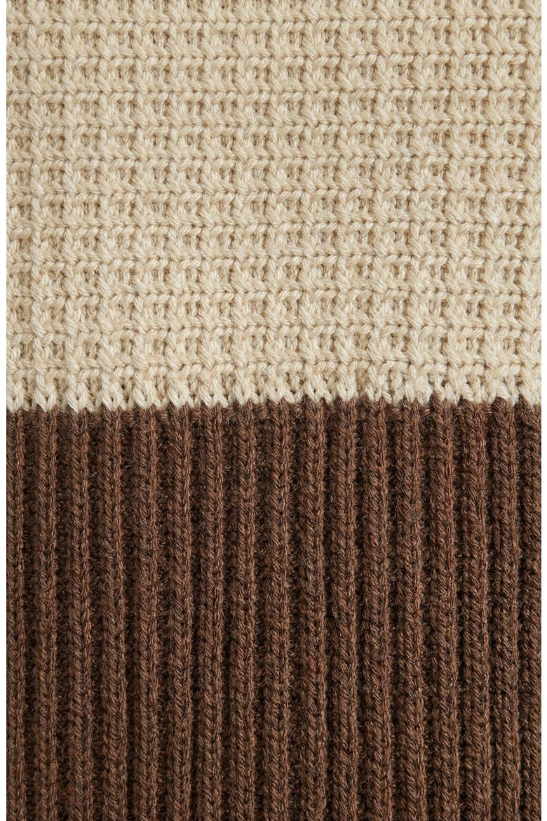 Sleeveless Knit Two Tone Maxi Dress, Alternate, color, Oatmeal / Chocolate