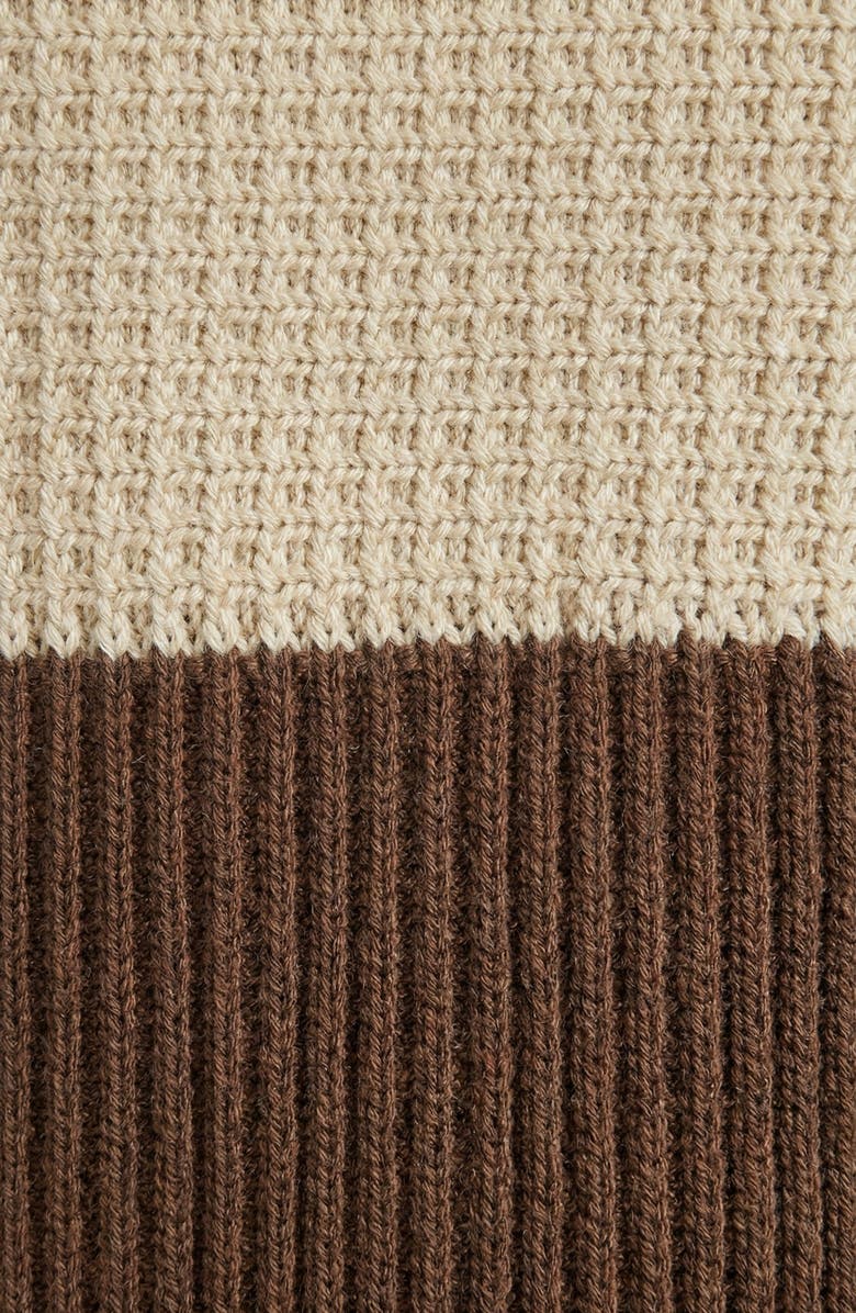 Modenaire Sleeveless Knit Two Tone Maxi Dress, Alternate, color, Oatmeal / Chocolate