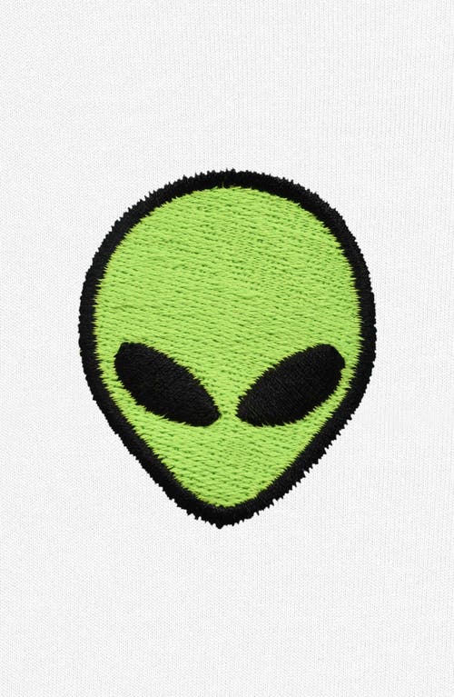 Dalix Alien Fleece Sweatshirt In White