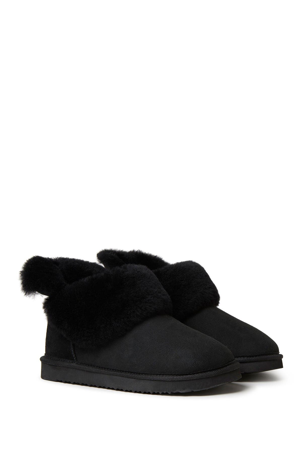 DEARFOAMS Perth Genuine Shearling Foldover Bootie, Alternate, color, 