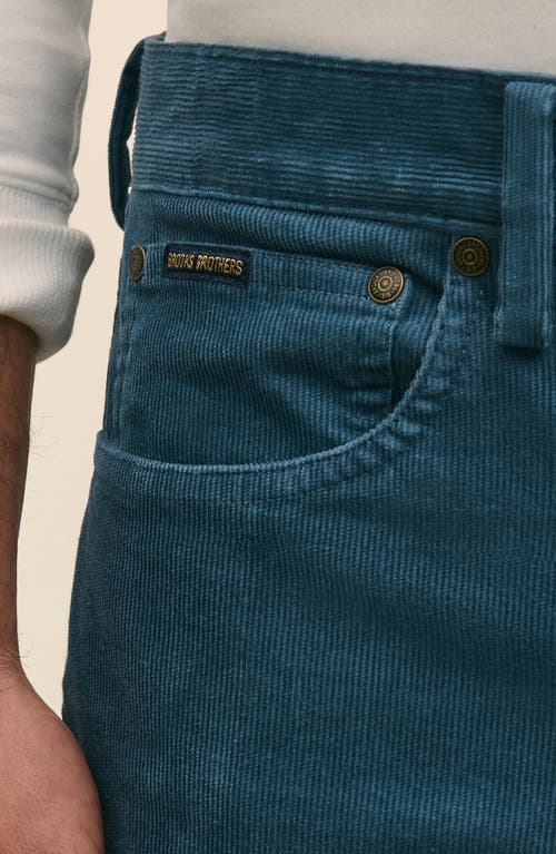 Brooks Brothers Stretch Cotton Corduroy Five Pocket Pants In Blue